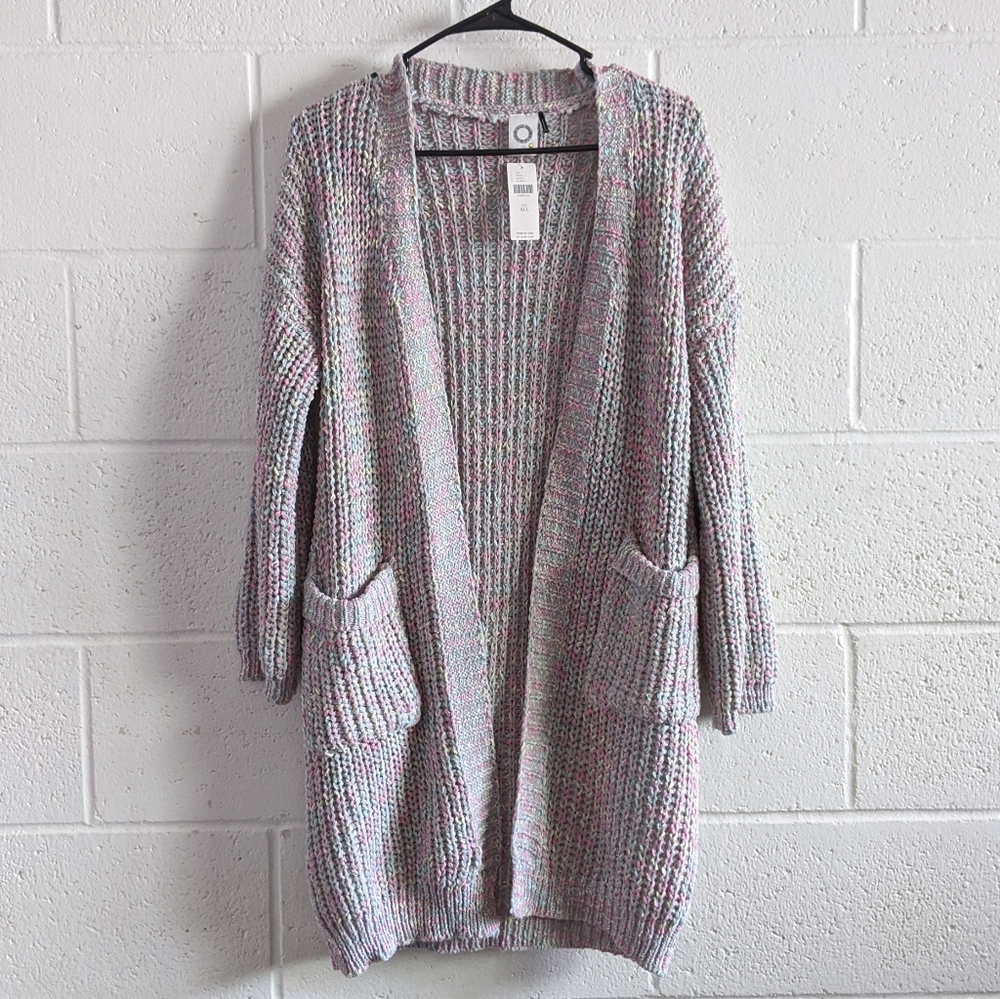 Akemi and Kin Pastel Knit Open Front Cardigan